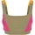 URBAN CLASSICS Color Block Sport-bh Khaki / Bright Violett / Magic Mango L