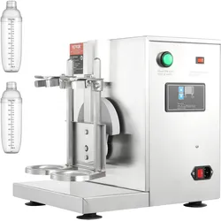 VEVOR Milchshake-Maschine, 120 W Kommerzielle Milch-Tee-Shaker-Maschine, Doppelkopf-Milchshake-Mixer-Maschine, 0-180 s einstellbarer Milchshake-Mixer, mit 1 L PC-Becher, für Milch-Tee-Geschäft