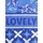 Zwillingsherz Schal ZWILLINGSHERZ "Love & More", Damen, blau, Web, Polyester, Modetücher Schal, stylischer Schal mit Schriftzug