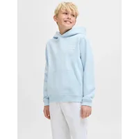 Jack & Jones Junior Jornorrebro Typo Back Sweat Hood Blue 128