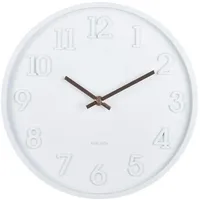 Karlsson Wanduhr Calma Weiß, Kunststoff, Timerfunktion, Dekoration, Uhren, Wanduhren