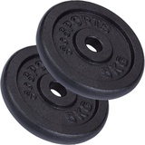 ScSPORTS ScSPORTS® Hantelscheiben - Set, 10/20/30/40kg, 30/31mm Bohrung, Gusseisen, Schwarz - Hantelscheiben-Set, Gewichtsscheiben, Hantelgewichte, Fitness Scheiben, Gewichte für Hantel (10 KG (2 x 5 kg))