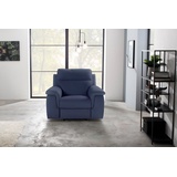 Nicoletti Home Sessel »Alan«, inklusive Fußstütze, wahlweise mit Relaxfunktion, Breite 115 cm blau