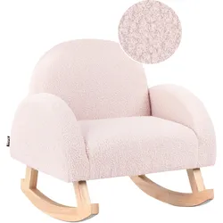 Kinder Schaukelstuhl Bouclé pastellrosa HUG