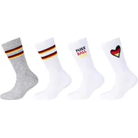 s.Oliver Children Crew Socken 4-Paar Weiß 27-30