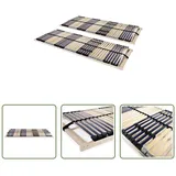 The Living Store Lattenroste 2 Stk. mit 42 Latten 7 Zonen 70x200 cm - Braun
