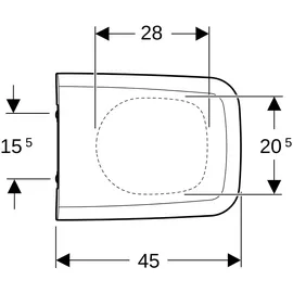 Geberit iCon Square WC-Sitz mit Absenkautomatik Weiß