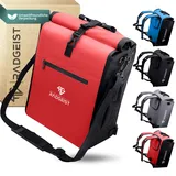 radgeist 3in1 Fahrradtasche Gepäckträgertasche rot