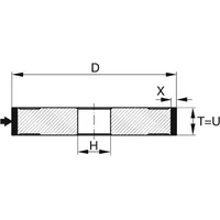 TYROLIT Diamant-Teller-Schleifscheibe DxTxH (mm), 100x10x20, Typ: D126