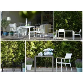 JAN KURTZ Aria Gartentisch 140 x 80 x 75 cm Weiß/Grau