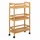 5five simply smart Rollregal Trolley Linha mit 3 Etagen, Bambus, 80 cm,