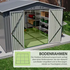 luscriate Gerätehaus 3,11 x 2,40 m Grau