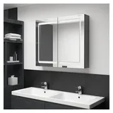 vidaXL LED-Spiegelschrank 80 cm grau