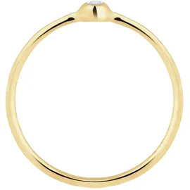 Elli PREMIUM Ring 375 Gelbgold Solitärring Zirkonia