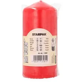 Papstar Stumpenkerze 6 x 13 cm 10 St. rot