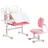 Vevor Kinderschreibtisch mit Stuhl höhenverstellbar 54-73 cm MDF rosa