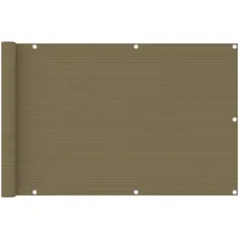 vidaXL Balkon-Sichtschutz Taupe 90x600 cm HDPE
