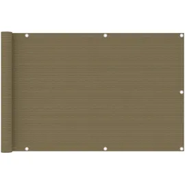 vidaXL Balkon-Sichtschutz Taupe 90x600 cm HDPE