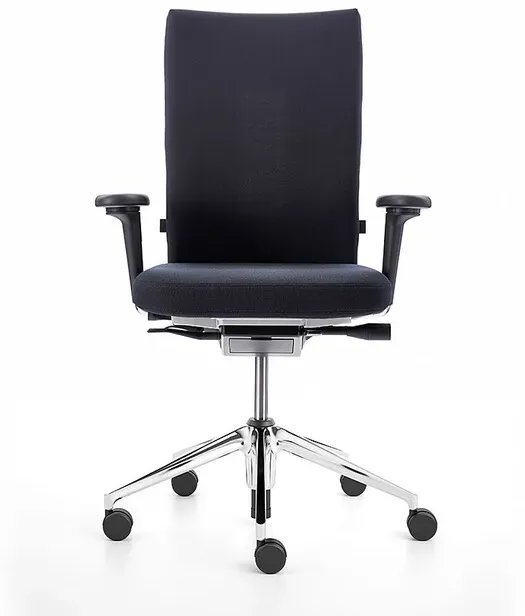 Vitra Bürodrehstuhl mit 2D-Armlehnen ID Soft L schwarz, Designer Antonio Citterio, 102-120x70x52-76 cm