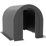 Gartenhaus, Lagerzelt, Fahrradunterstand, Fahrradgarage, Pe-plane, Metall, 2,4 X 1,8 X 1,9 M, Dunkelgrau