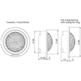ETON Graphit 28 Kalotten-Hochtöner 4 Ohm | Kaufen