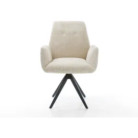 DeLife Polsterstuhl Zoa-Flex Cord Beige schwarz