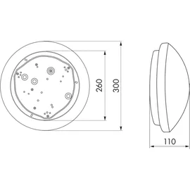 Beg L8-LEDN Rundleuchte Ø 300 x 110mm weiß