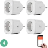 BELIFE® Smart WLAN Wi-Fi Steckdose 16A Intelligente Mini Steckdose - funktioniert mit Android und iOS und Google Home, Alexa, Google Nest Hub, auf... - Schwarz