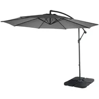 Mendler Ampelschirm Acerra, Sonnenschirm Sonnenschutz, Ø 3m neigbar, Polyester/Stahl
