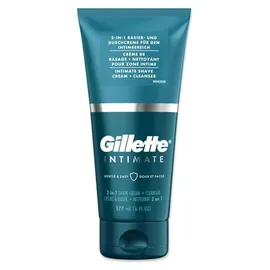 Gillette Body&Intimate 2in1 Shave Cream Rasierprodukt mit Reinigungsemulsion für die Leistengegend für Herren 150 ml