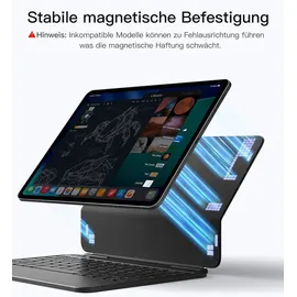 Inateck Magnetische Tastatur Hülle für iPad A16 11/10 Gen Schwarz
