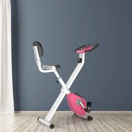 Homcom Fahrradtrainer mit Magnetwiderstand rosa/weiß