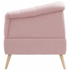 OTTO home Recamiere OTTO HOME "Lucy, Chaiselonge mit Massivholzfüßen und Steppung", rosa (rosé), B:162cm H:85cm T:82cm, Struktur fein( 100% Polyester), Sofas, Recamiere, Armlehne links und rechts bestellbar
