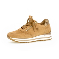 Gabor Sneaker, Frauen Halbschuhe,Wechselfußbett,Komfortable Mehrweite (H),Sportschuhe,Turnschuhe,Caramel/Camel (pf),38.5 EU / 5.5 UK - 38.5 EU