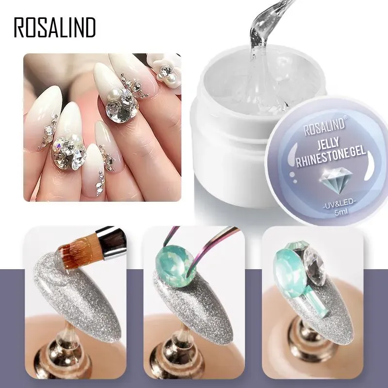 ROSALIND 5 ml Nagelgel Strass stark haftendes Klebegel