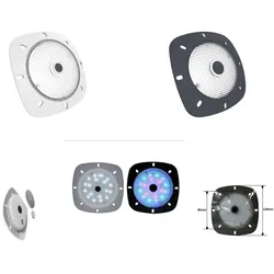 myPOOL LED-Magnet-Scheinwerfer-Gehäuse: Grau/Licht: RGB
