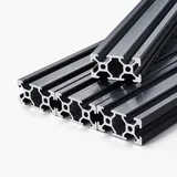 Vevor 5er Set Aluprofil 1500 mm T-Nut 2040 Aluminium-Strangpressprofil, eloxierte Linearschiene nach europäischem Standard, Nutenprofil für 3D-Drucker, CNC-Maschine DIY, Lasergravur, Schwarz