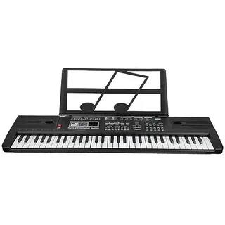 Digital Keyboard, Ideales Einsteiger-Keyboard mit 61 Tasten & zahlreichen Instrumentenklängen, Portables Keyboard zum Lernen für Anfänger mit Ständer & Mikrofon, Jungen und