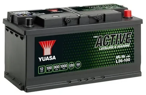 YUASA Starterbatterie Leisure Batteries 12V 100Ah 900A  L36-100