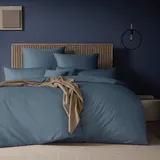 ESTELLA Mako Satin Bettwäsche Set Uni - 100% Baumwolle - trocknerfest - Garantie Reißverschluss - 135x200 cm + 80x80 cm - Farbe: Taube