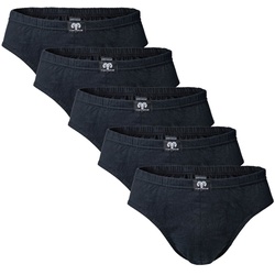 CECEBA Herren Slips, 5er Pack - Sport Slip, Basic, Baumwolle, M-3XL, einfarbig Schwarz L