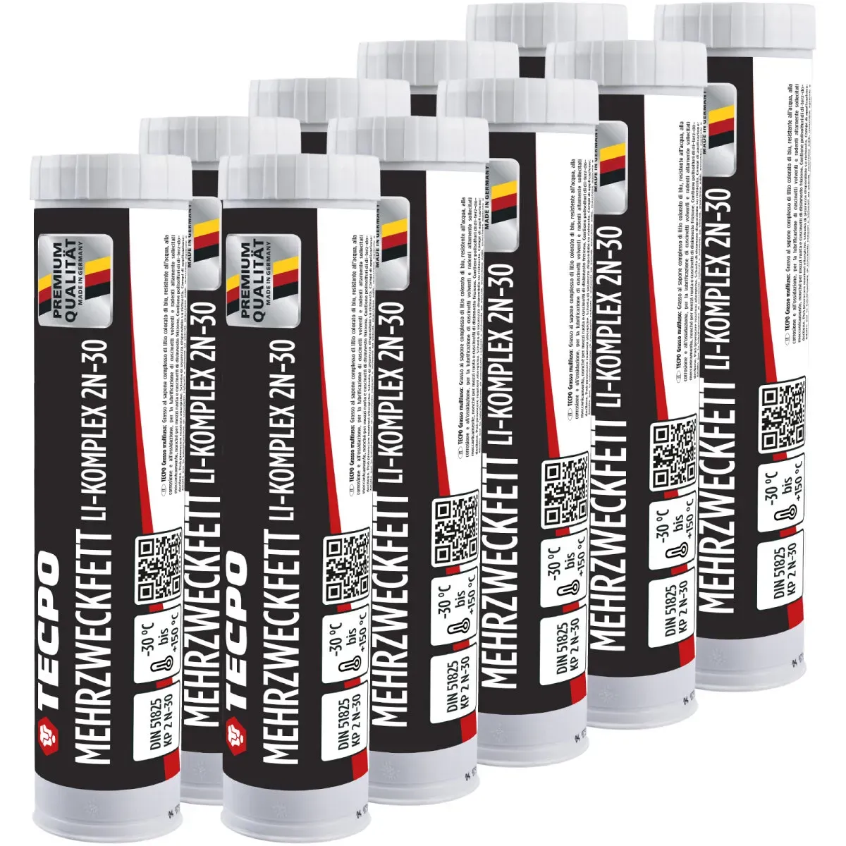 TECPO Mehrzweckfett 10x400g Hochleistungs Li-Komplex Schmierfett KP...