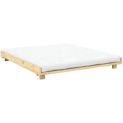 Karup Design Bettgestell »Social Bed, Bett mit oder ohne verstellbares Zubehör, ohne Matratze«, Bett wahlweise mit oder ohne Rückenlehnen und Ablagen. Ohne Matratze Karup Design kiefer klar lackiert