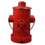 Shamdrea Hydranten-Mülleimer, Eisen-Mülleimer, hohe Kapazität, Retro, kreativer Vintage-Mülleimer aus Eisen, Schmiedeeisen, Pedal-Mülleimer, Papierkorb for den Innen- und Außenbereich (Color : Red)