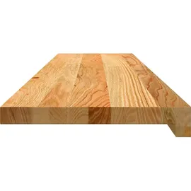 vidaXL Treppenstufen 2 Stk. Hellbraun 100x30x2 cm Massivholz Eiche