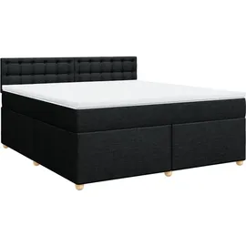 vidaXL Leonor Buttons 180 x 200 cm Schwarz