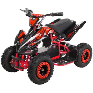 ACTIONBIKES MOTORS Actionbikes Racer 1000 Watt Pocket Kinderquad Pocketbike ATV (Schwarz Rot)