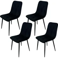 Hti-Living HTI-Living, Stühle, Esszimmerstuhl Mesa Eco Samt Schwarz