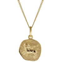 trendor 15022-04 Kinder-Halskette mit Sternzeichen Widder 333/8K Gold, 38 cm