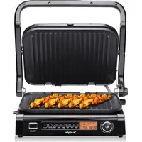 Alpina Kontaktgrill - Optigrill 2100WW - Sandwich Maker - Panini Grill - Multigrill für Gemüse, Brot und Fleisch - Tischgrill mit Antihaftbeschic... - Schwarz